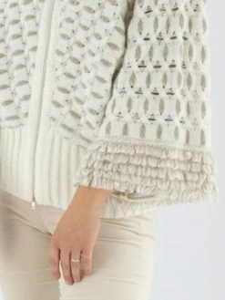 Marc Cain VC 14.03 M47 Cape Roomwit -Boutique mode-kledingwinkel 142000026 8